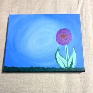 Hand Paint  Flower from A Wine And Paint Class That My Daughter  Attended
